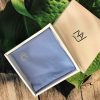 Pearl blue lotus embroidered handkerchief