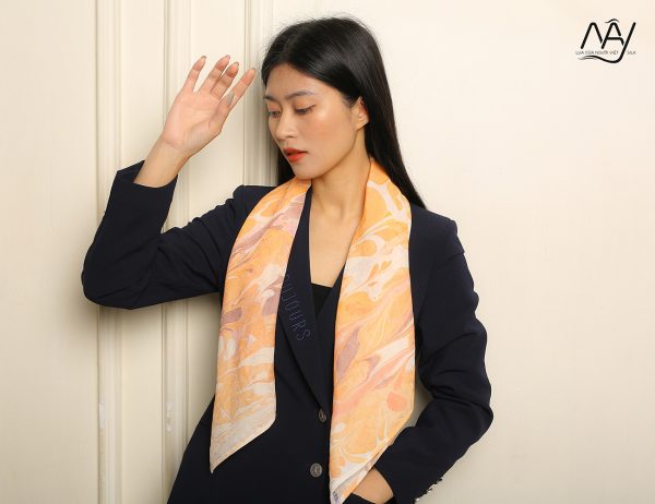 silk scarf painted watermark color of longing 12