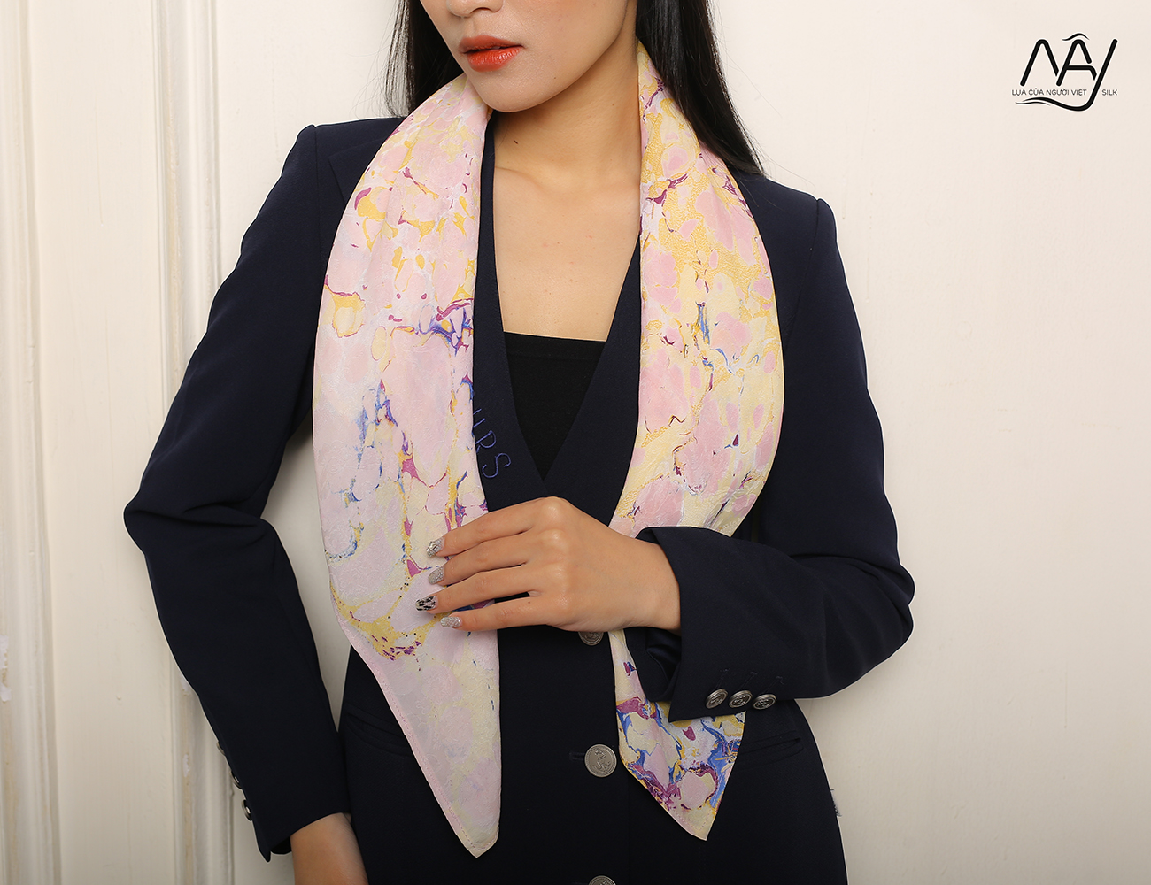 silk scarf painted with faithful color watermark 17