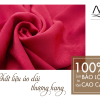 Bao Loc silk fabric woven red lotus flower pattern 1