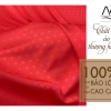 Bao Loc silk fabric woven red circle pattern