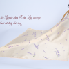 hand-painted silk scarf beige lavender 5555