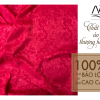 Bao Loc silk fabric woven with red orchid pattern