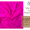 Bao Loc silk fabric woven with pink lotus flower pattern