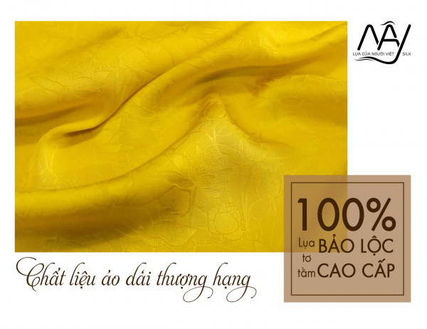 golden lotus silk fabric