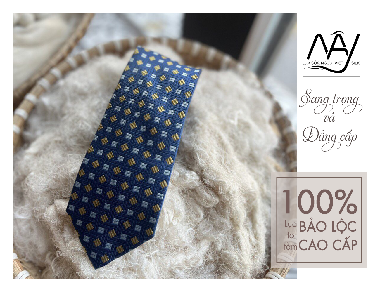 blue silk tie